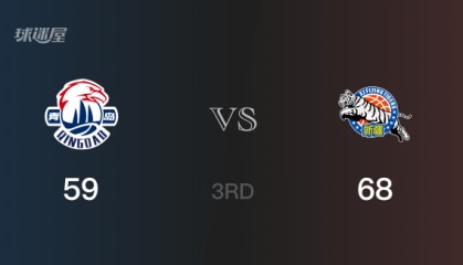 三节结束，新疆以68-59领先青岛，阿不都沙拉木16分5篮板2助攻